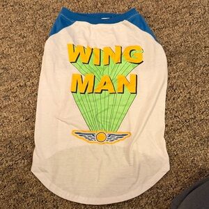 Top Paw Wing Man Dog Shirt - Blue, Green, Yellow